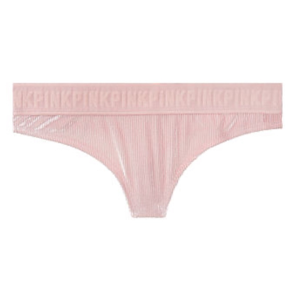 NWT still in package vs pink rubbed thong